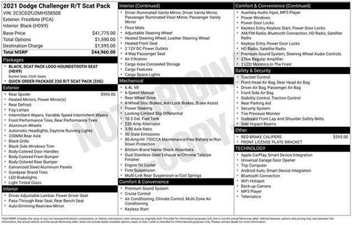 2021 Dodge Challenger R/T Scat Pack