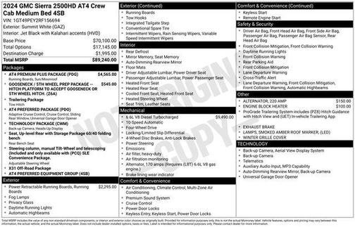 Summit White 2024 GMC Sierra 2500 AT4