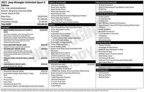 2021 Jeep Wrangler Unlimited Sport