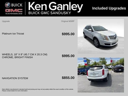 Platinum Ice Tricoat 2016 Cadillac SRX Luxury Collection