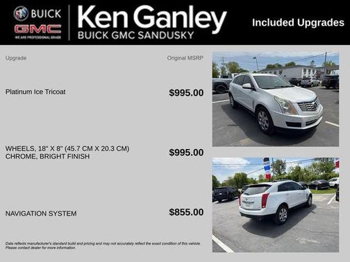 Platinum Ice Tricoat 2016 Cadillac SRX Luxury Collection