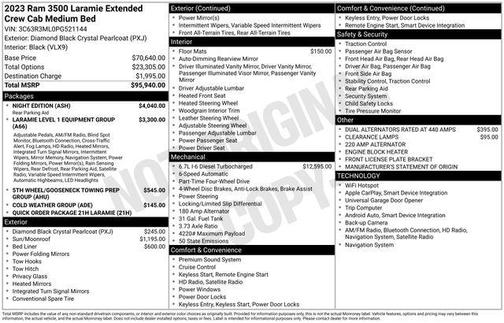 2023 RAM 3500 Laramie Mega Cab 4x4 6'4' Box