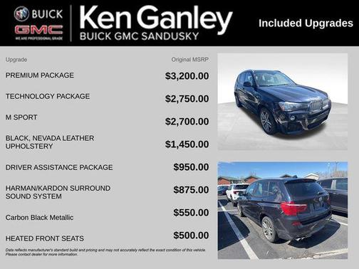 Carbon Black Metallic 2016 BMW X3 xDrive28i