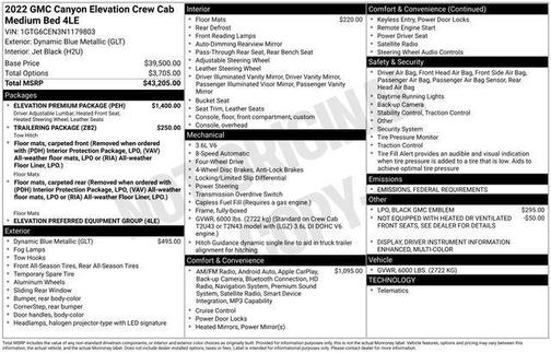 2022 GMC Canyon Elevation