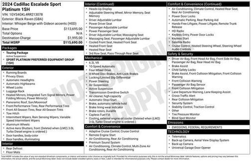 2024 Cadillac Escalade Sport Platinum