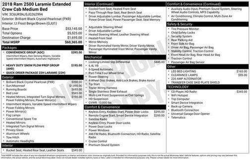 2018 RAM 2500 Laramie Mega Cab 4x4 6'4' Box