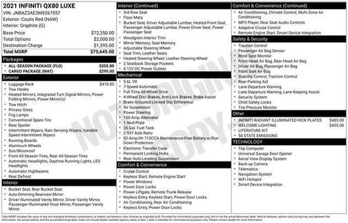 2021 INFINITI QX80 Luxe