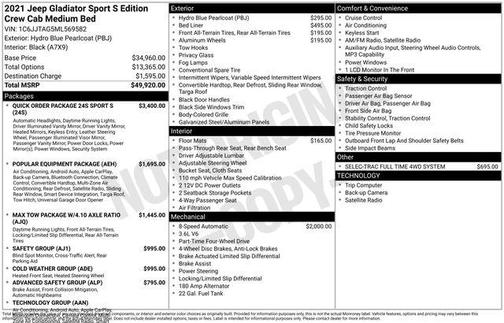 2021 Jeep Gladiator Sport S