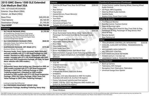 2015 GMC Sierra 1500 SLE