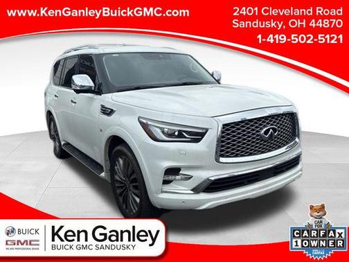 Moonstone White 2019 INFINITI QX80 Luxe