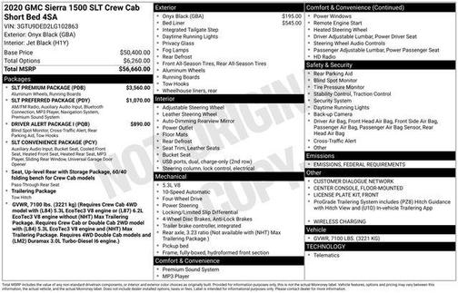 2020 GMC Sierra 1500 SLT