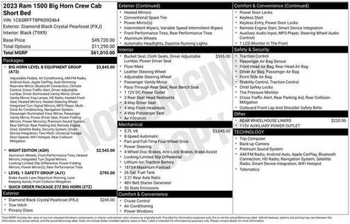 2023 RAM 1500 Big Horn/Lone Star