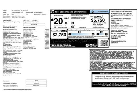 2023 Aston Martin Vantage FREE NATIONWIDE ENCLOSED DELIVERY!