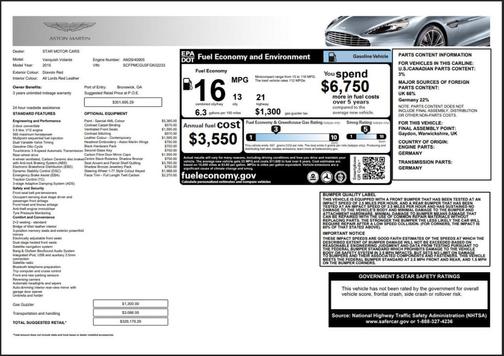 2015 Aston Martin Vanquish Volante