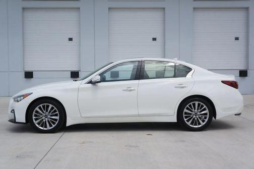 Pure White 2021 INFINITI Q50 3.0t LUXE