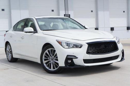 Pure White 2021 INFINITI Q50 3.0t LUXE