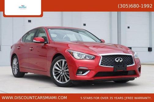 Dynamic Sunstone Red 2023 INFINITI Q50 LUXE