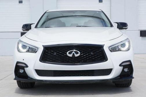 Pure White 2021 INFINITI Q50 3.0t LUXE