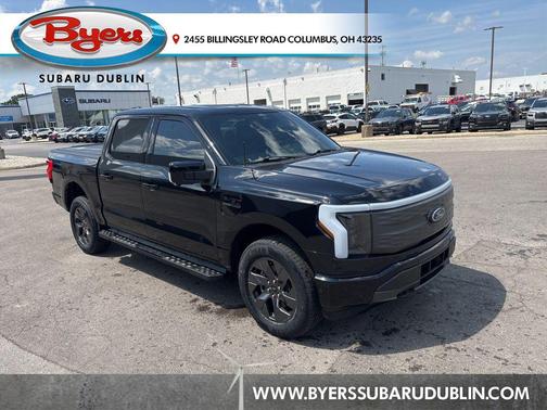 Agate Black Metallic 2022 Ford F-150 Lightning LARIAT