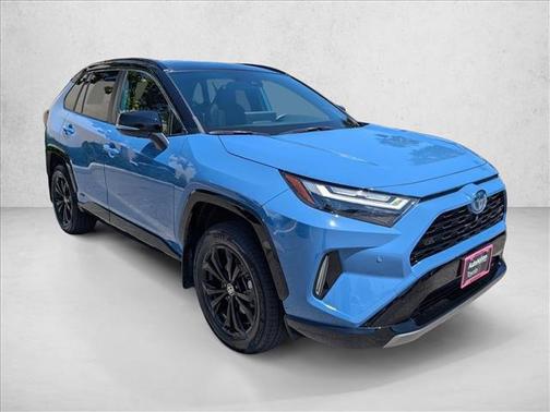 Cavalry Blue/Midnight Black Metallic 2023 Toyota RAV4 Hybrid SE