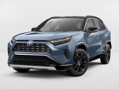 Cavalry Blue/Midnight Black Metallic 2023 Toyota RAV4 Hybrid SE