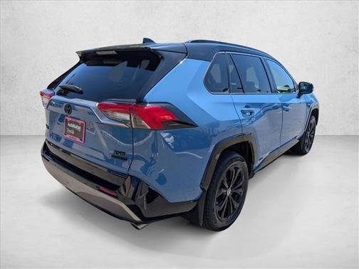 Cavalry Blue/Midnight Black Metallic 2023 Toyota RAV4 Hybrid SE