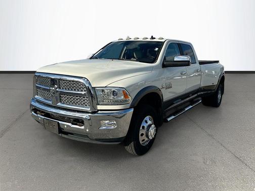 Pearl White 2018 RAM 3500 Laramie Crew Cab 4x4 8' Box