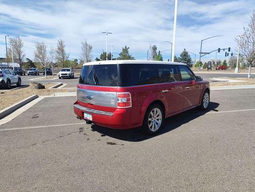 Red 2009 Ford Flex Limited