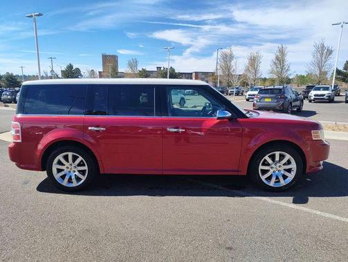 Red 2009 Ford Flex Limited