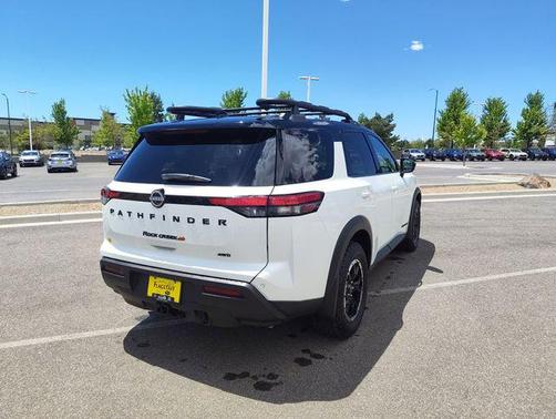 Pearl White Tricoat/Super Black 2024 Nissan Pathfinder Rock Creek 4WD