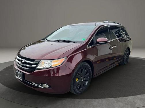 Burgundy 2014 Honda Odyssey Touring Elite