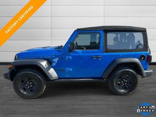 Hydro Blue Pearl 2024 Jeep Wrangler Sport
