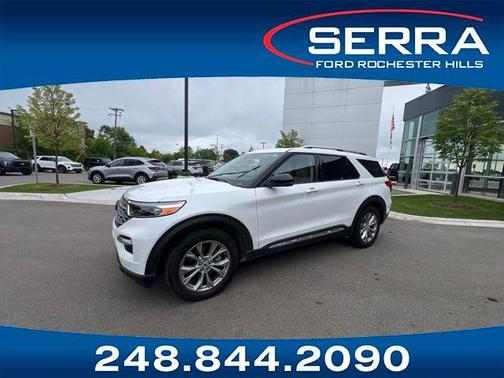 Star White Metallic Tri-Coat 2023 Ford Explorer Limited