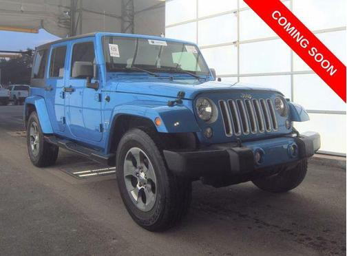 Hydro Blue Pearlcoat 2016 Jeep Wrangler Unlimited Sahara