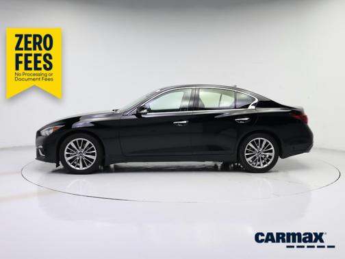 Black 2022 INFINITI Q50 Luxe
