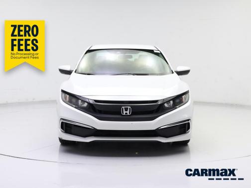 White 2019 Honda Civic LX