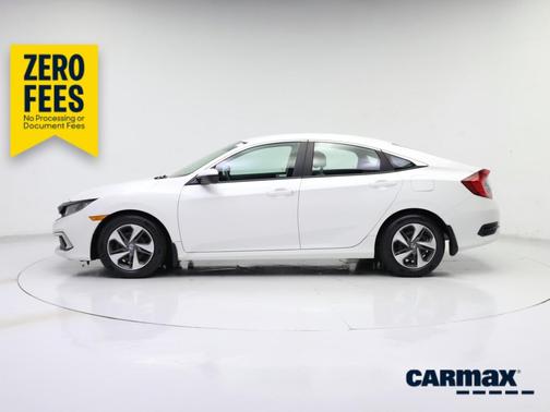 White 2019 Honda Civic LX