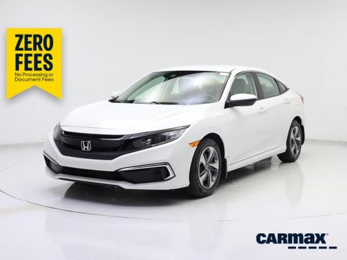 White 2019 Honda Civic LX
