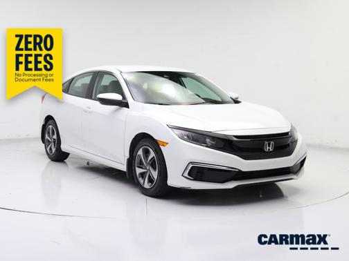 White 2019 Honda Civic LX