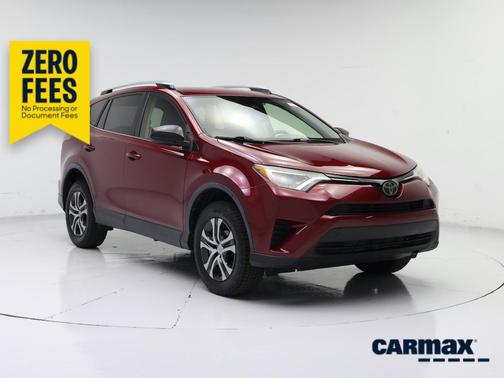 Red 2018 Toyota RAV4 LE