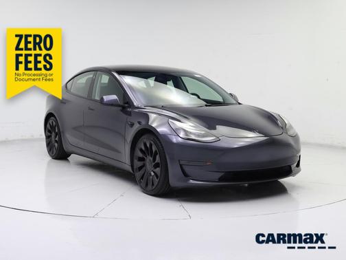 Gray 2021 Tesla Model 3 Performance
