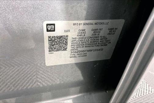 Sterling Gray Metallic 2024 Chevrolet Malibu FWD 1LT