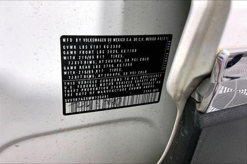Pure White 2021 Volkswagen Tiguan 2.0T SE