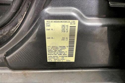 Gun Metallic 2019 Nissan Altima 2.5 S