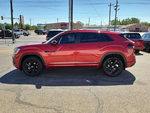 Aurora Red Metallic 2025 Volkswagen Atlas Cross Sport 2.0T SEL R-Line Black