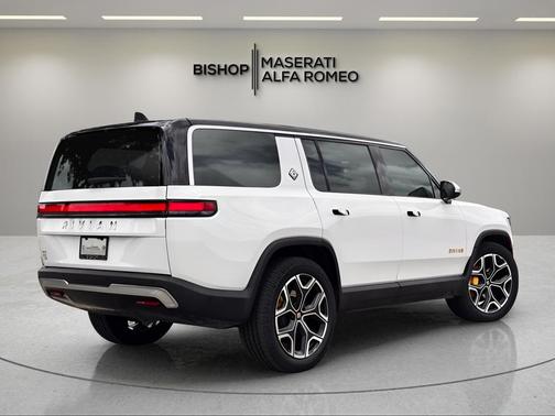 White 2024 Rivian R1S Adventure Quad Motor Large Pack