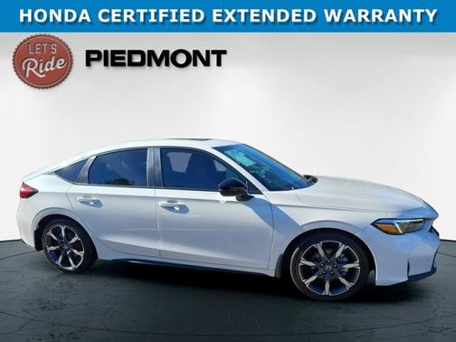 Platinum White Pearl 2025 Honda Civic Hybrid Sport Touring