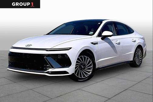 Serenity White 2025 Hyundai SONATA Hybrid Limited