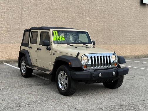 Beige 2011 Jeep Wrangler Unlimited Sport