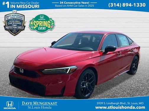 Rallye Red 2026 Honda Civic Hybrid Sport